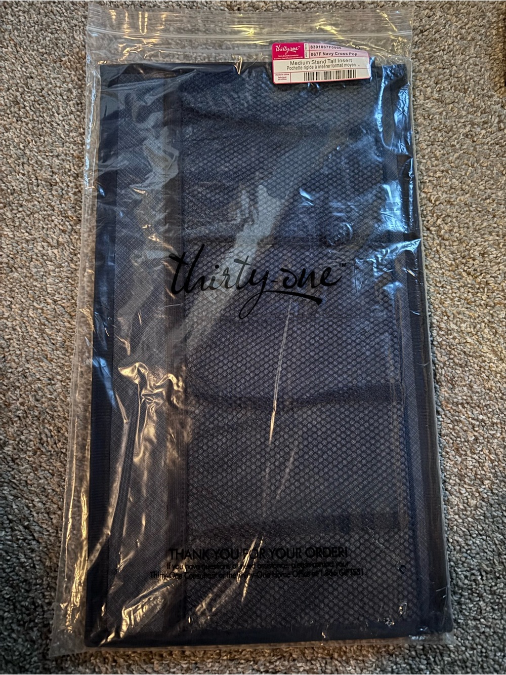 thirty-one Navy medium utility tote insert